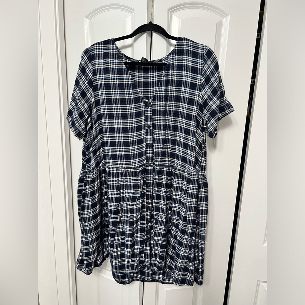 White Fable Plaid dress